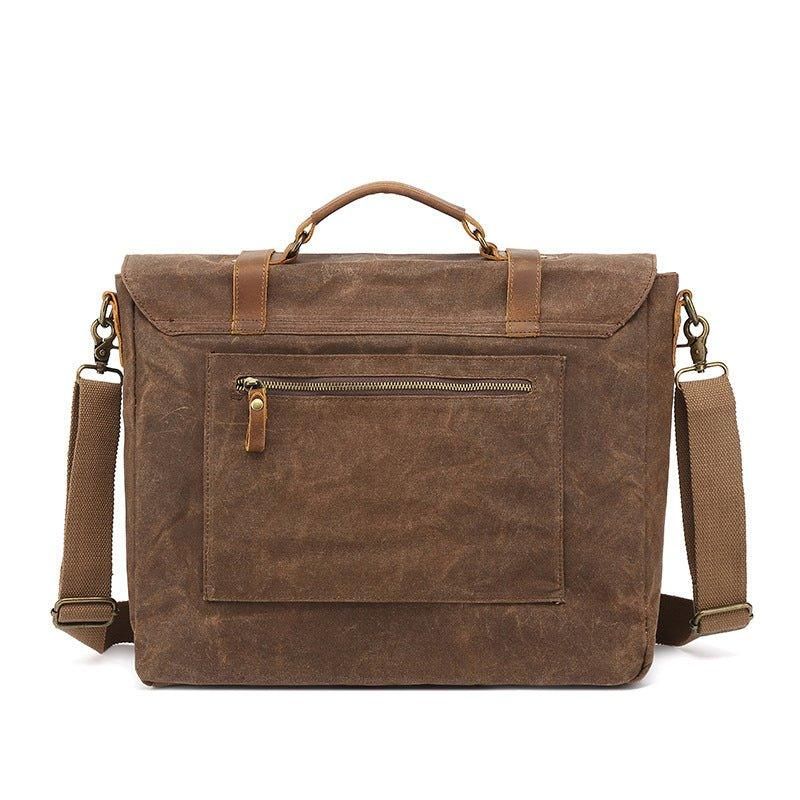 Canvas Business Koffert Vokset Med Lommer