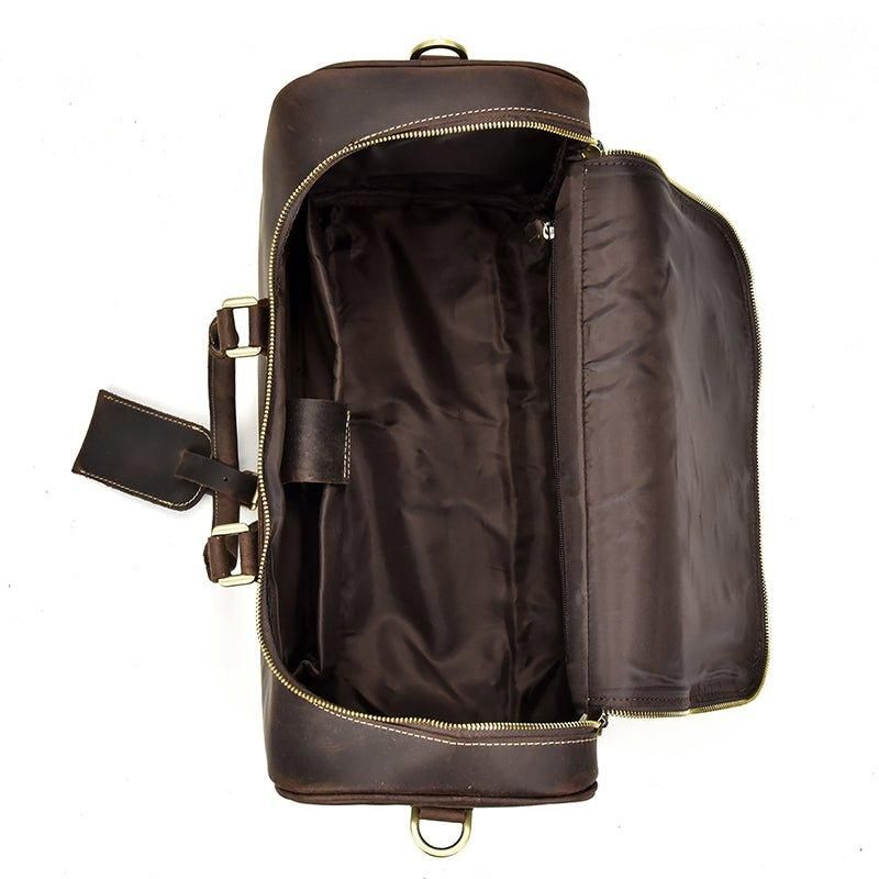 Crazy Horse Leather Vintage Bagasje Duffle Bag