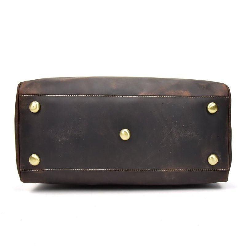 Crazy Horse Leather Vintage Bagasje Duffle Bag