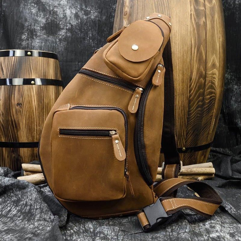 Crossbody-slyngeveske For Menn Vintage