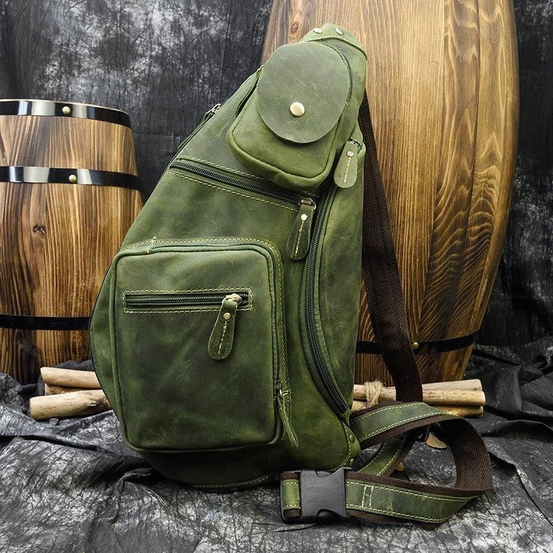 Crossbody-slyngeveske For Menn Vintage