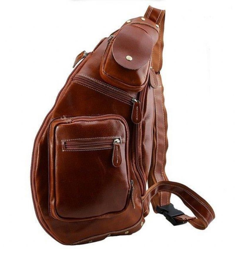 Crossbody-slyngeveske For Menn Vintage
