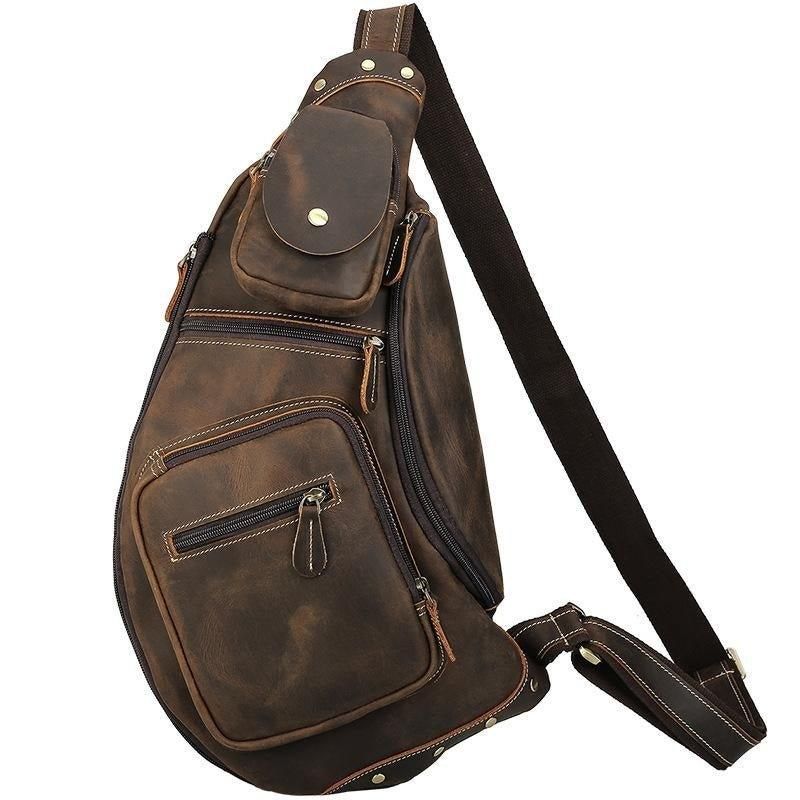 Crossbody-slyngeveske For Menn Vintage