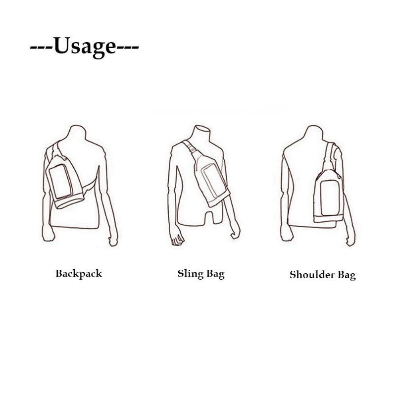 Crossbody-slyngeveske For Menn Vintage
