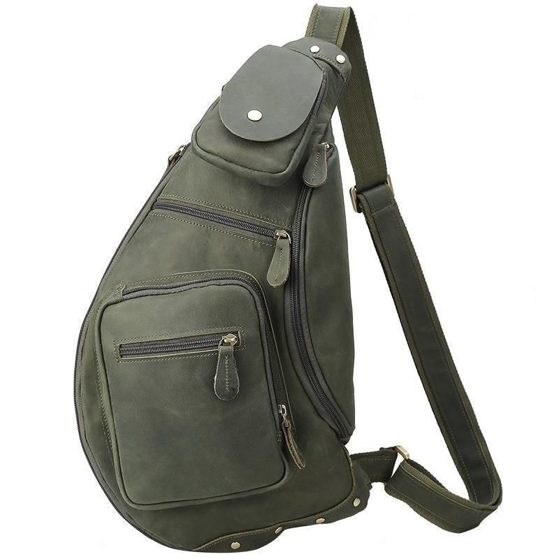 Crossbody-slyngeveske For Menn Vintage