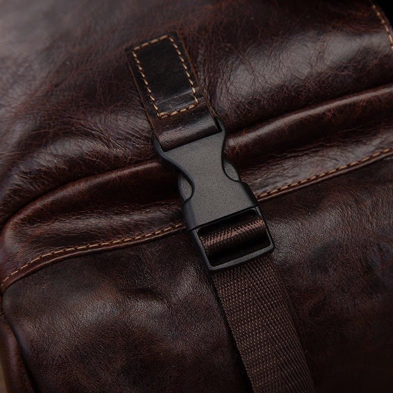 Ekte Lær Sling Bag Vintage
