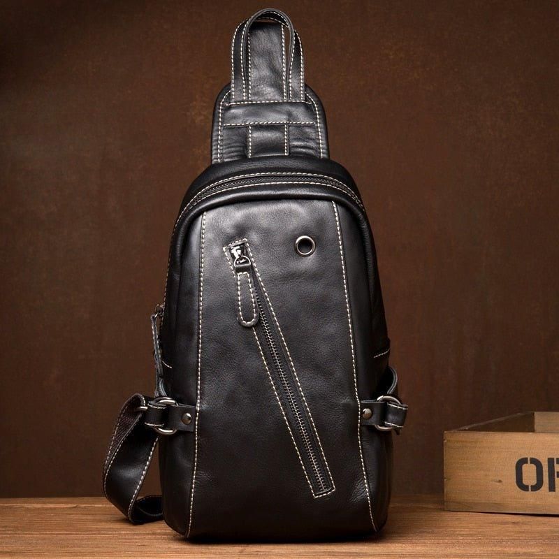 Lær Sling Bag Herre
