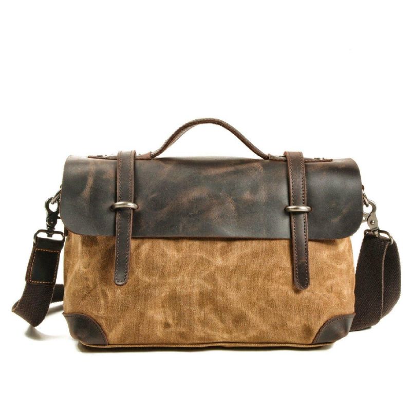 Retro Canvas Messenger Bag Koffert Motorsykkelvesker