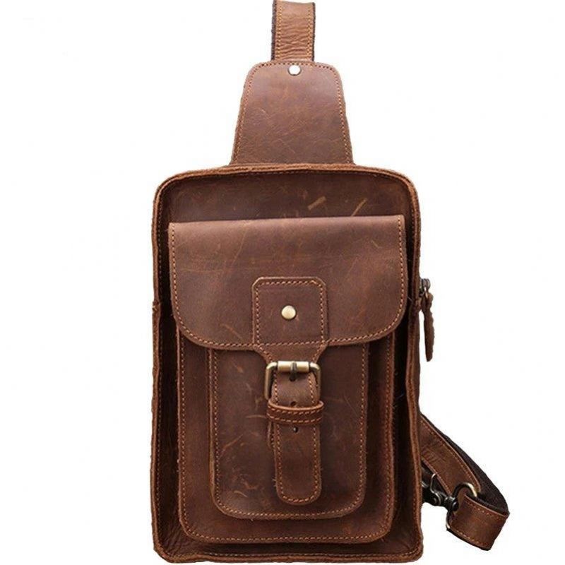 Sling Crossbody Bag Leather Vintage