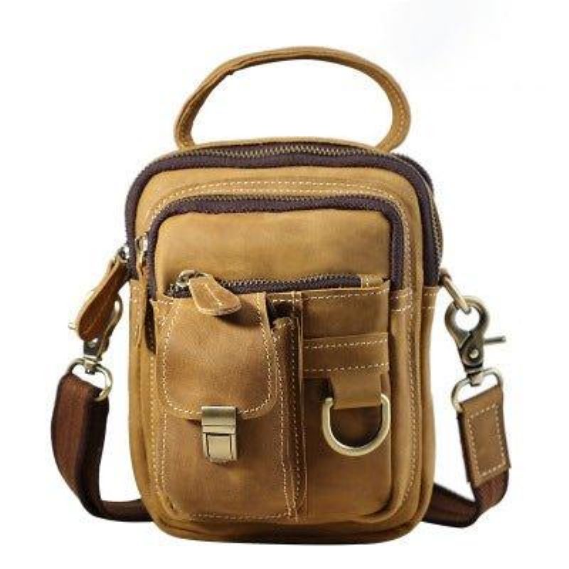 Vintage Crossbody Skulderveske For Menn