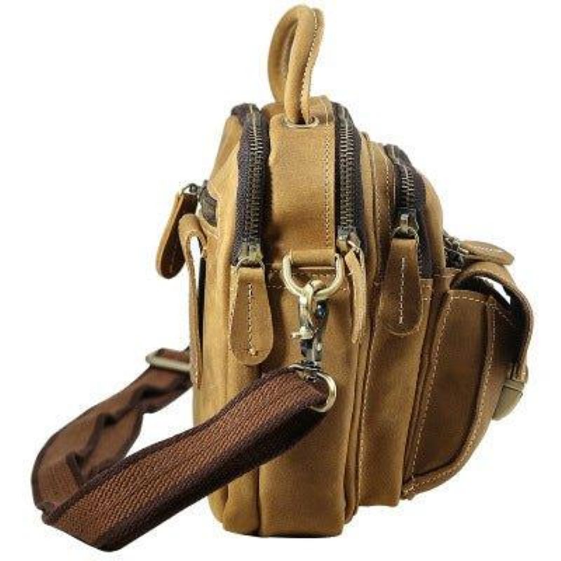 Vintage Crossbody Skulderveske For Menn