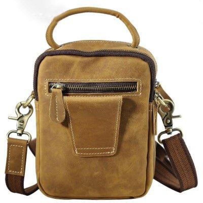 Vintage Crossbody Skulderveske For Menn