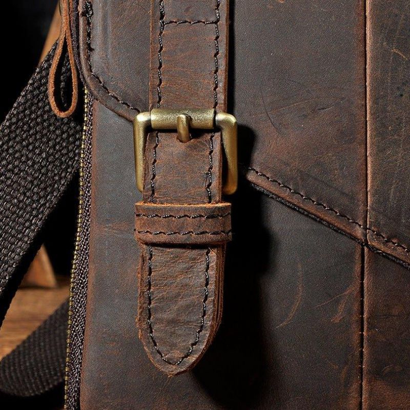 Vintage Ekte Skinn Dual-use Messenger Skulderveske
