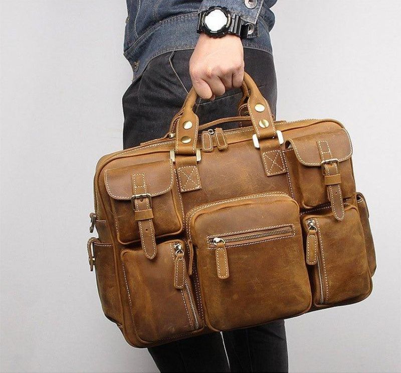 Vintage Skinnkoffert For Menn
