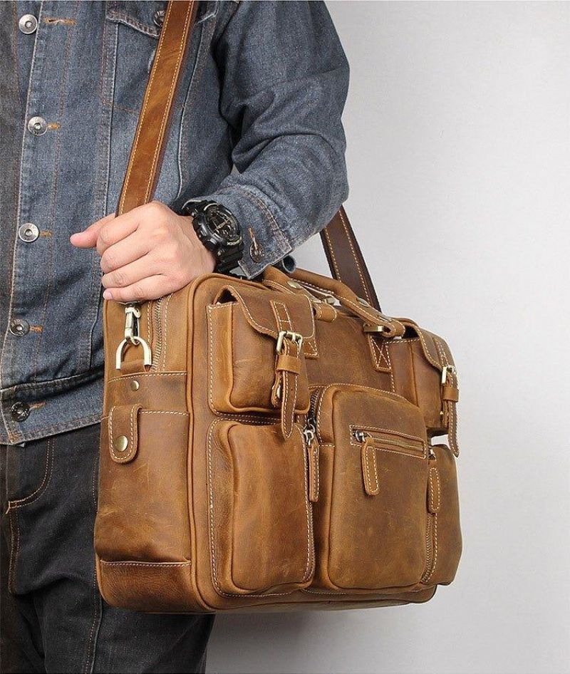 Vintage Skinnkoffert For Menn