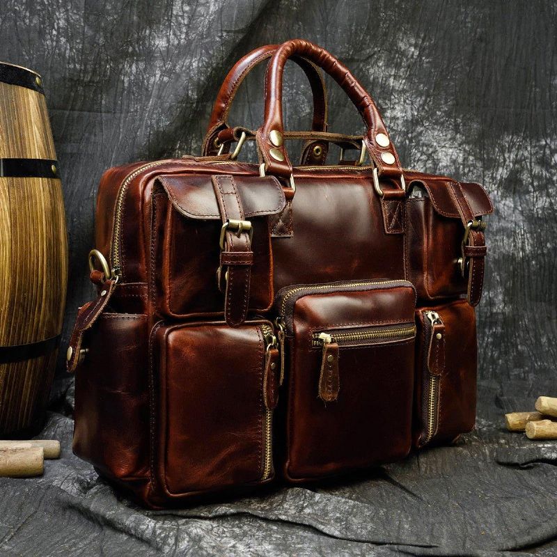 Vintage Skinnkoffert For Menn
