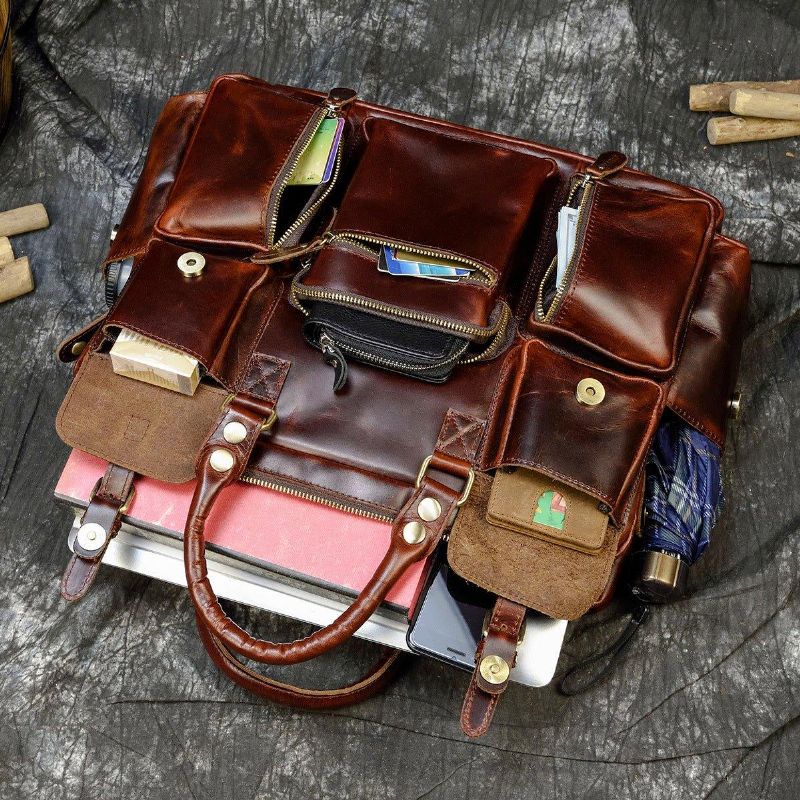 Vintage Skinnkoffert For Menn