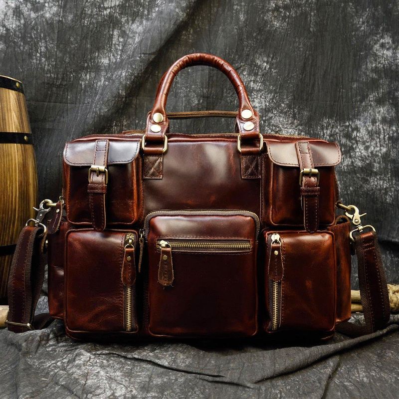 Vintage Skinnkoffert For Menn